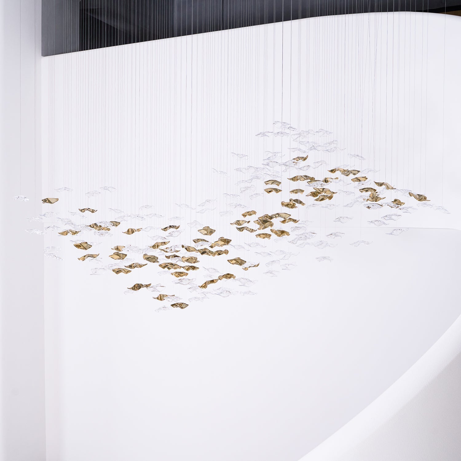 Nephele Crystal Leaf Chandelier - Blowlighting