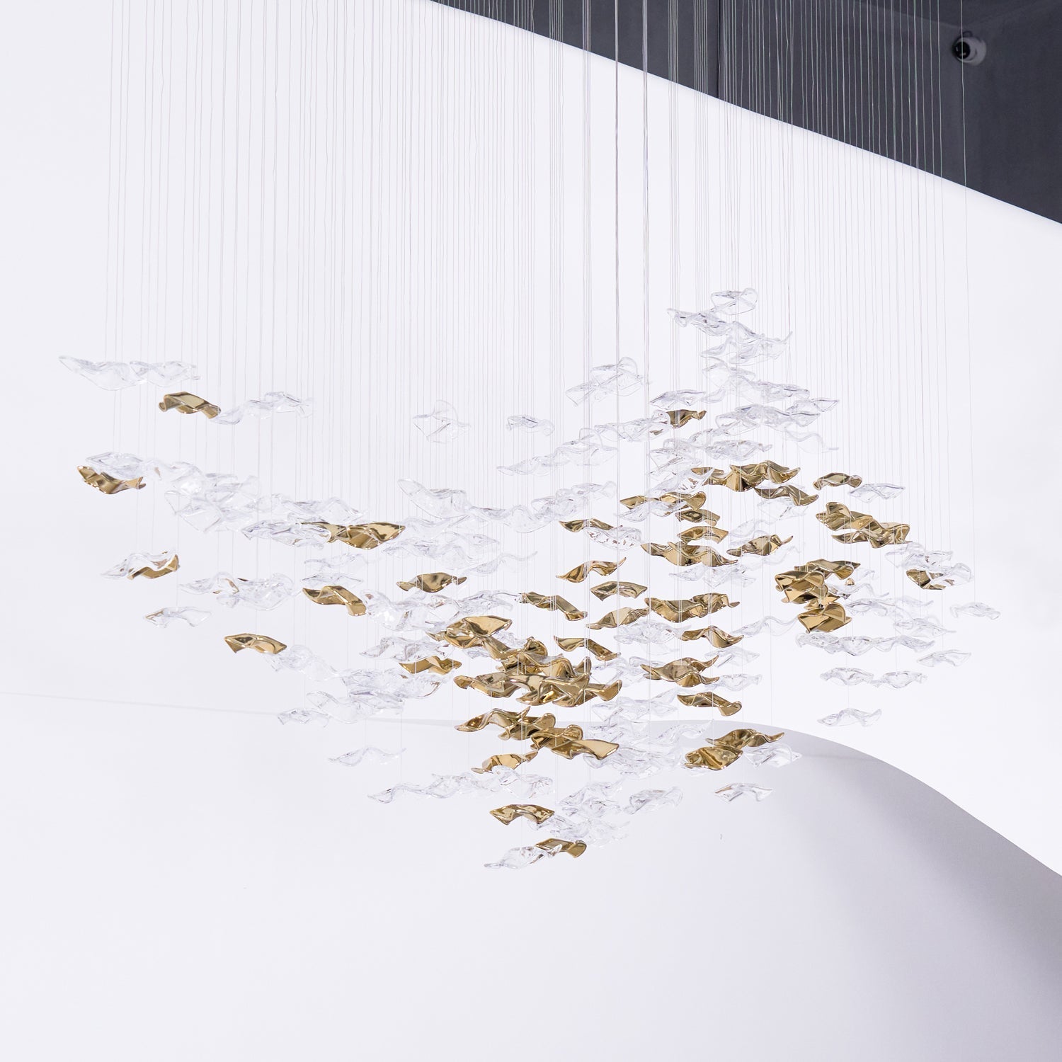 Nephele Crystal Leaf Chandelier - Blowlighting