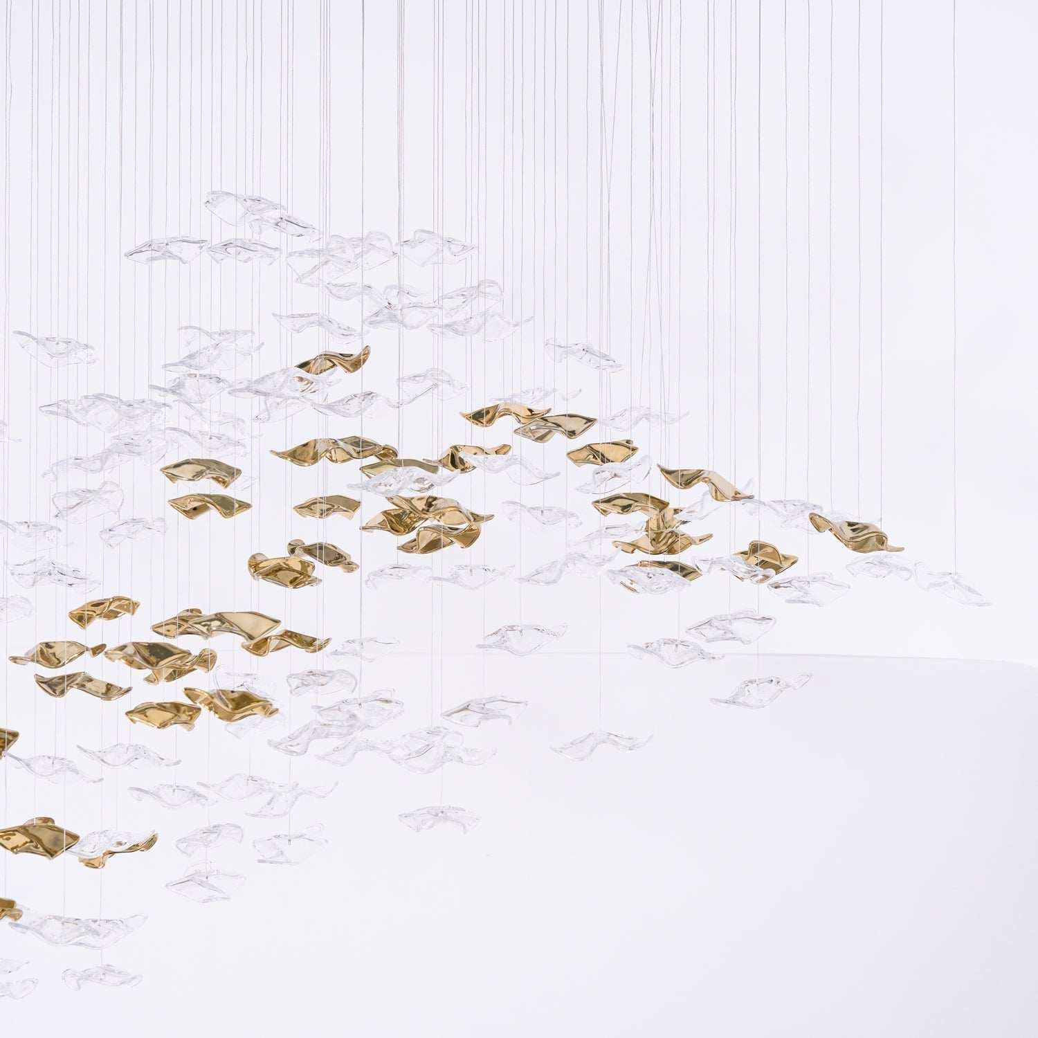 Nephele Crystal Leaf Chandelier - Blowlighting