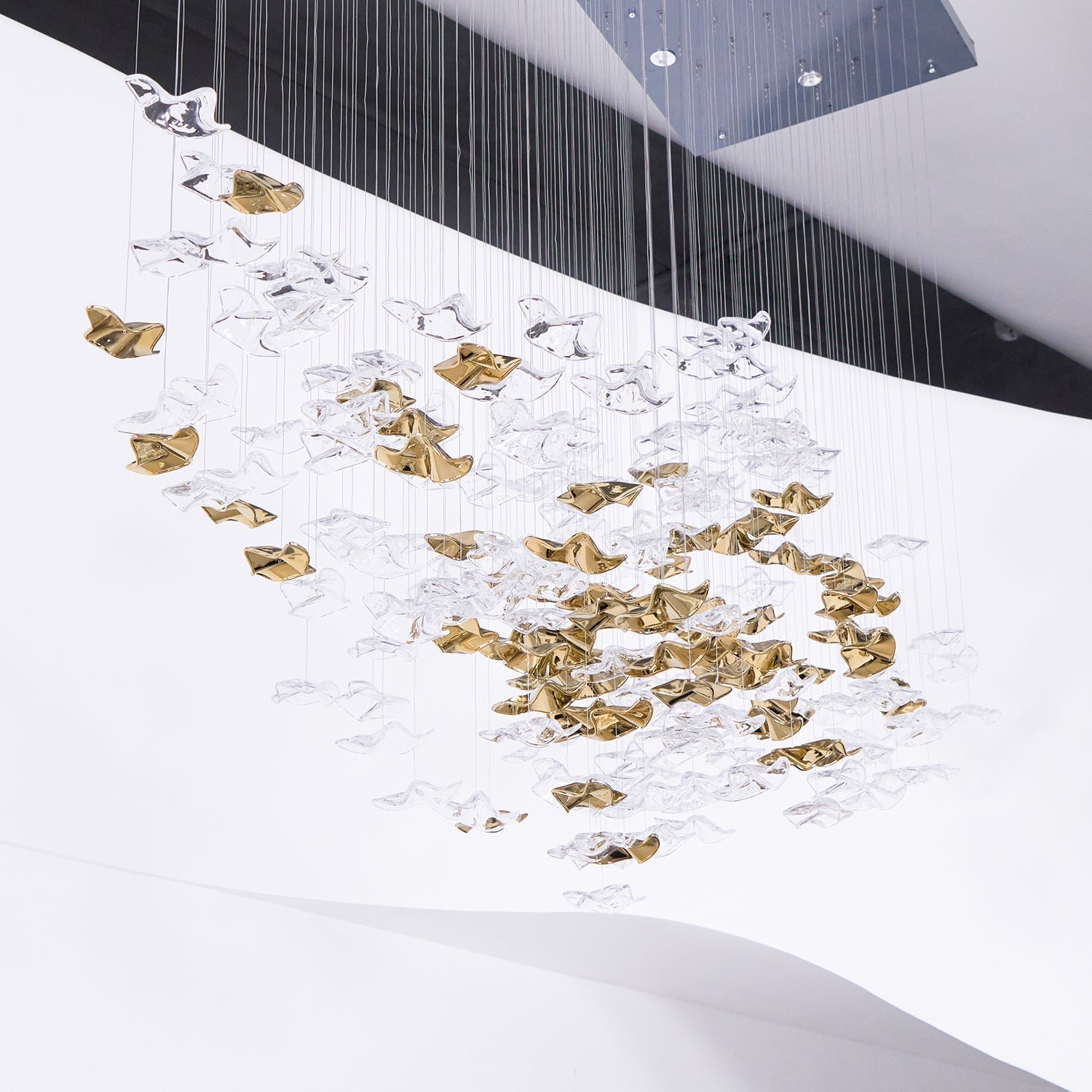 Nephele Crystal Leaf Chandelier - Blowlighting