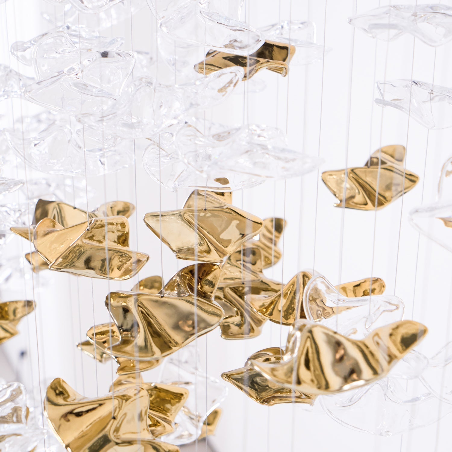 Nephele Crystal Leaf Chandelier - Blowlighting