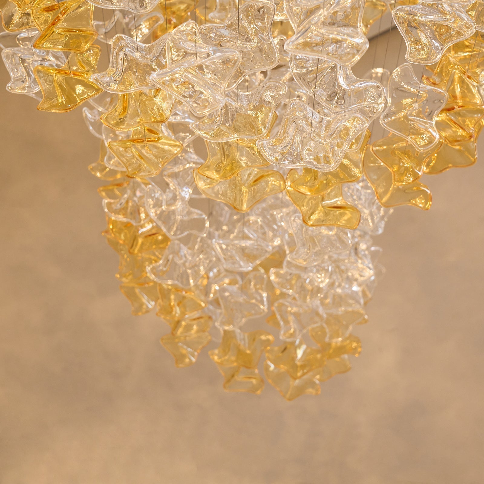 Nephele Crystal Leaf Chandelier - Blowlighting