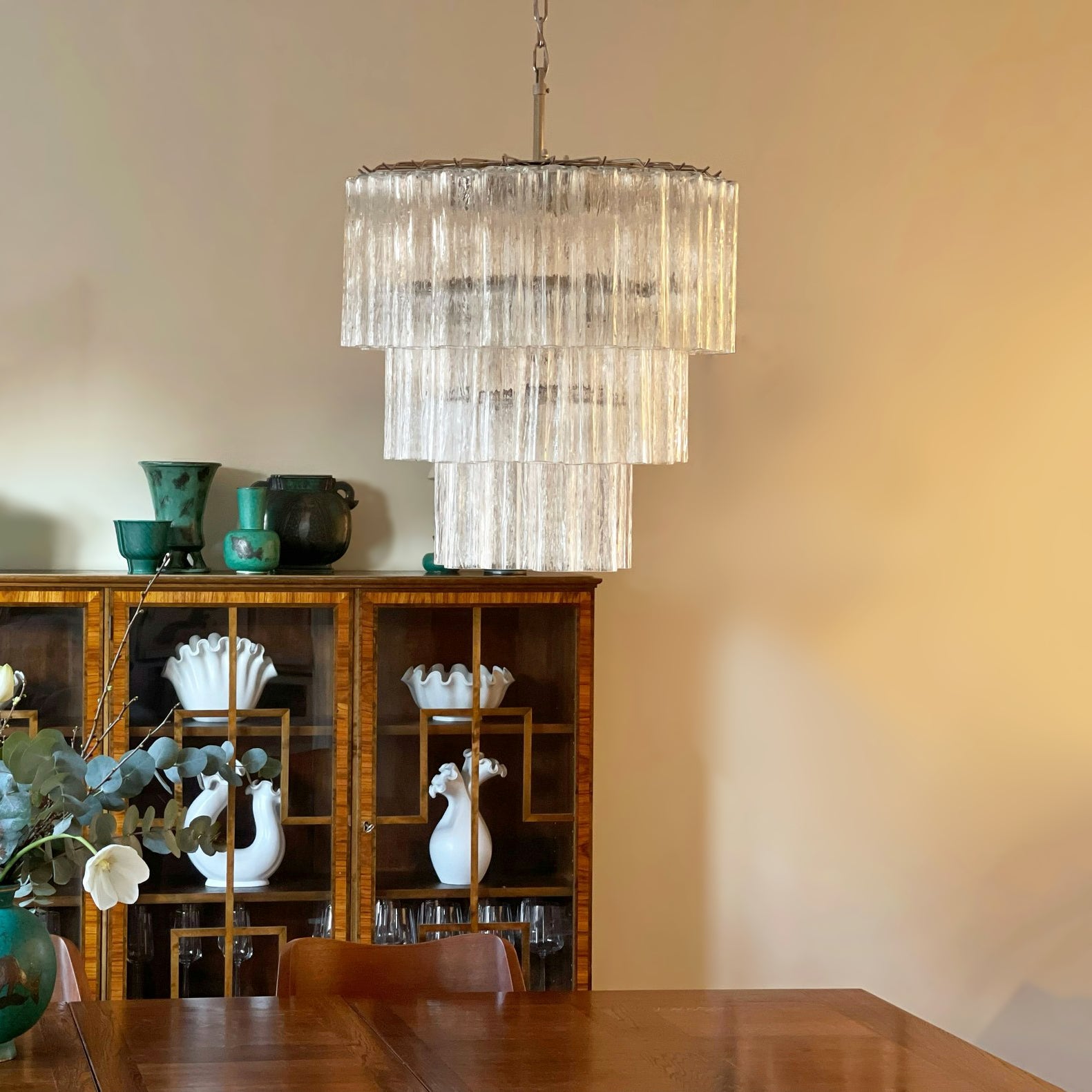 Aurora Chandelier Tiered Murano Glass Tube Waterfall Luxury - Neutralighting
