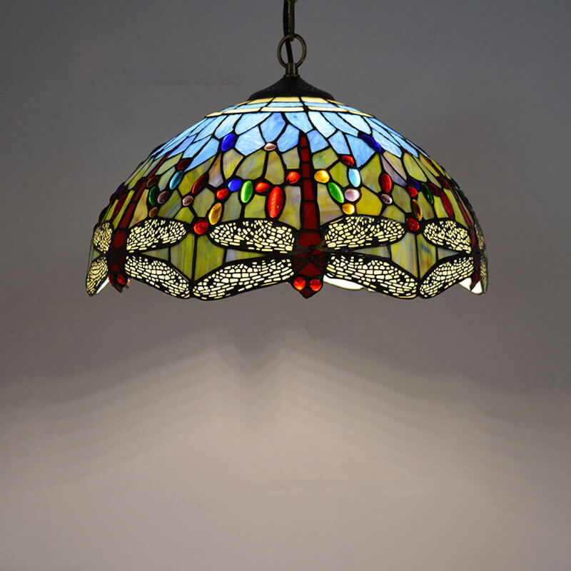 Tiffany Vintage LED Metallo Vetro Lampade a Sospensione Ristorante