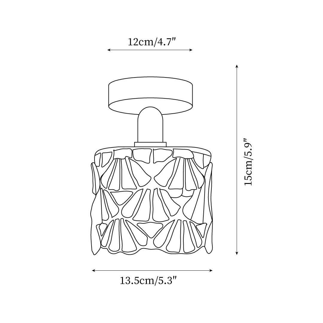 Tiffany Lampada da Soffitto a Montaggio Incassato in Vetro Speciale