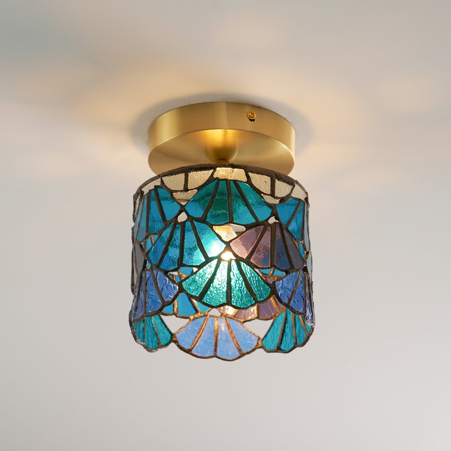 Tiffany Lampada da Soffitto a Montaggio Incassato in Vetro Speciale