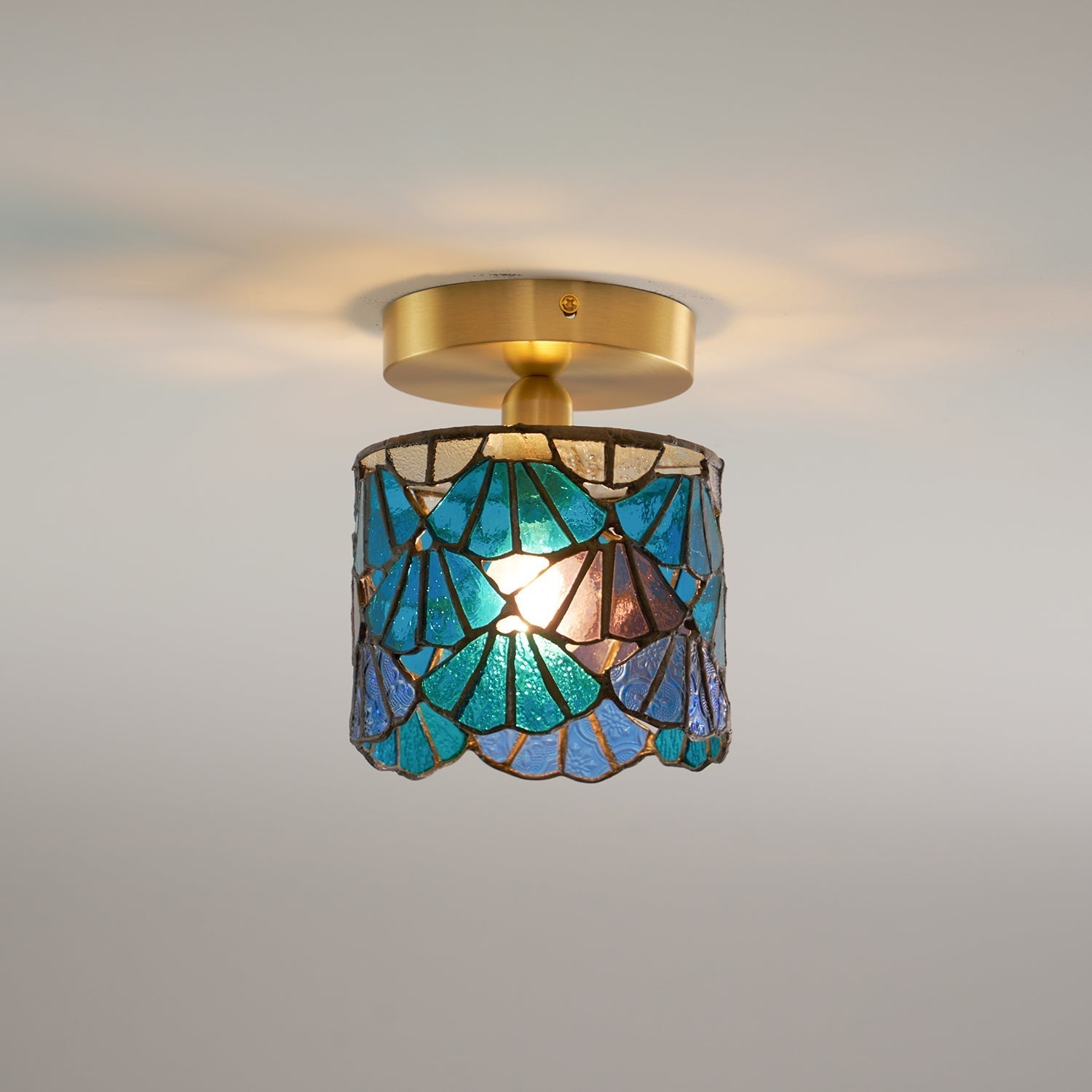 Tiffany Lampada da Soffitto a Montaggio Incassato in Vetro Speciale