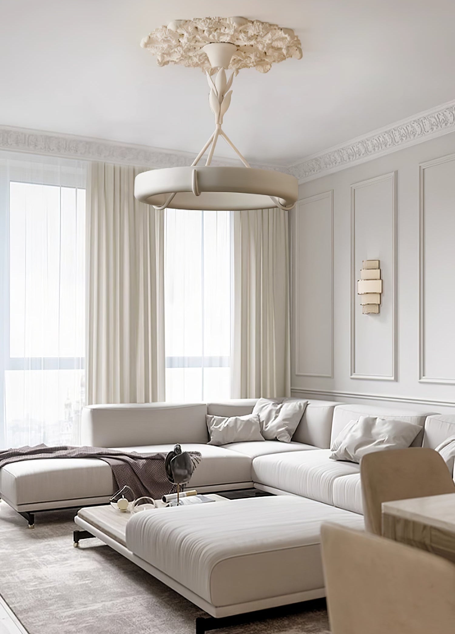 Tinsley Plaster Chandelier - Blowlighting