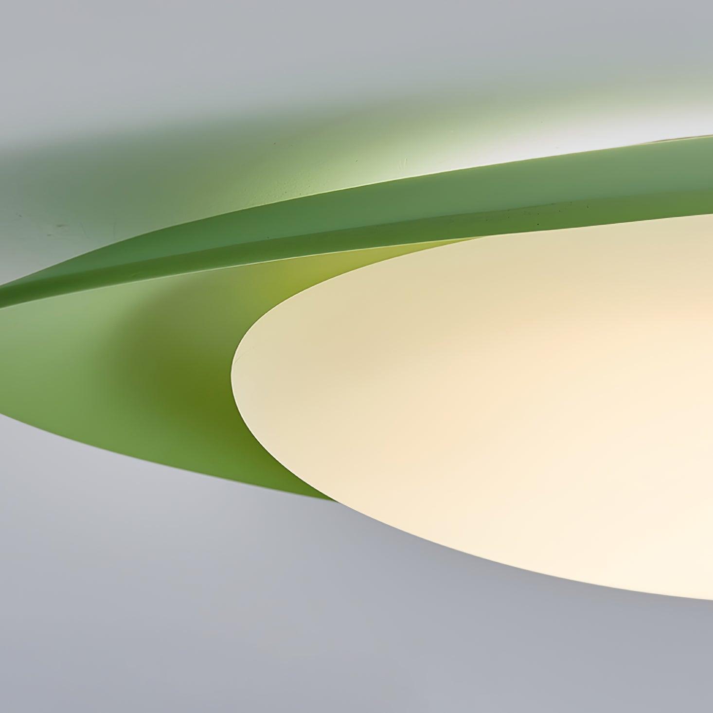 Aria Lampada da Soffitto Verde e Beige con Forma a Ciottolo