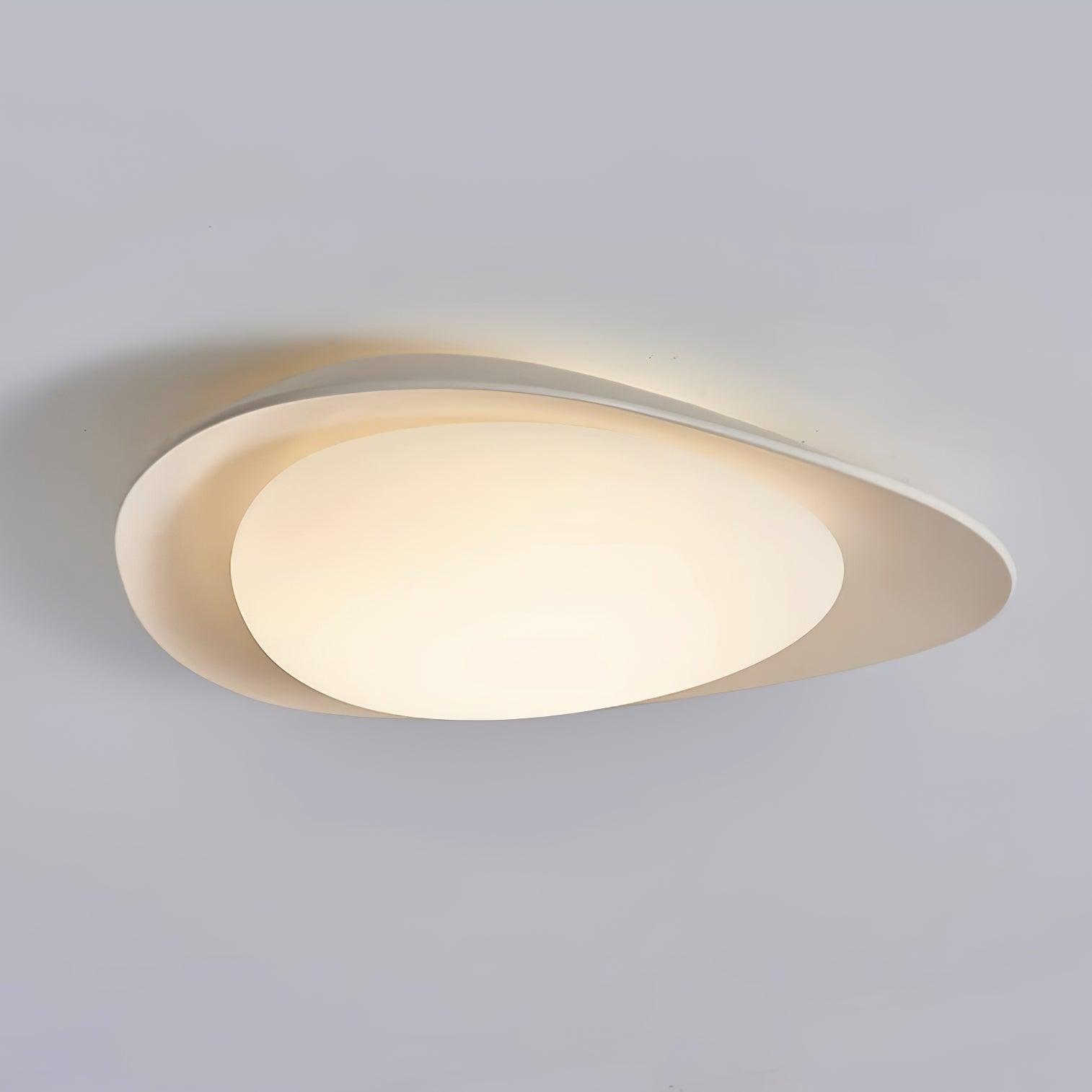 Aria Lampada da Soffitto Verde e Beige con Forma a Ciottolo