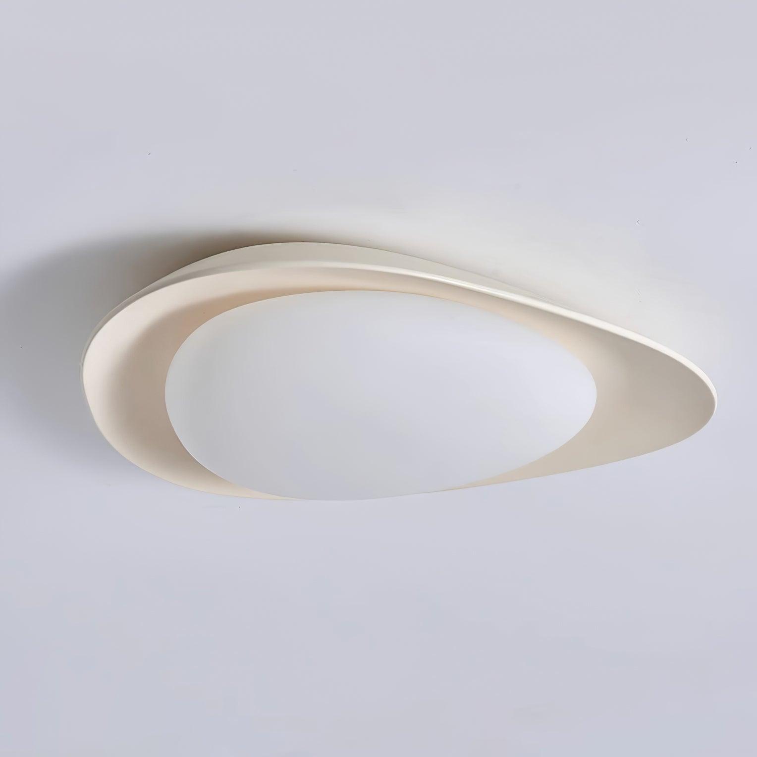 Aria Lampada da Soffitto Verde e Beige con Forma a Ciottolo