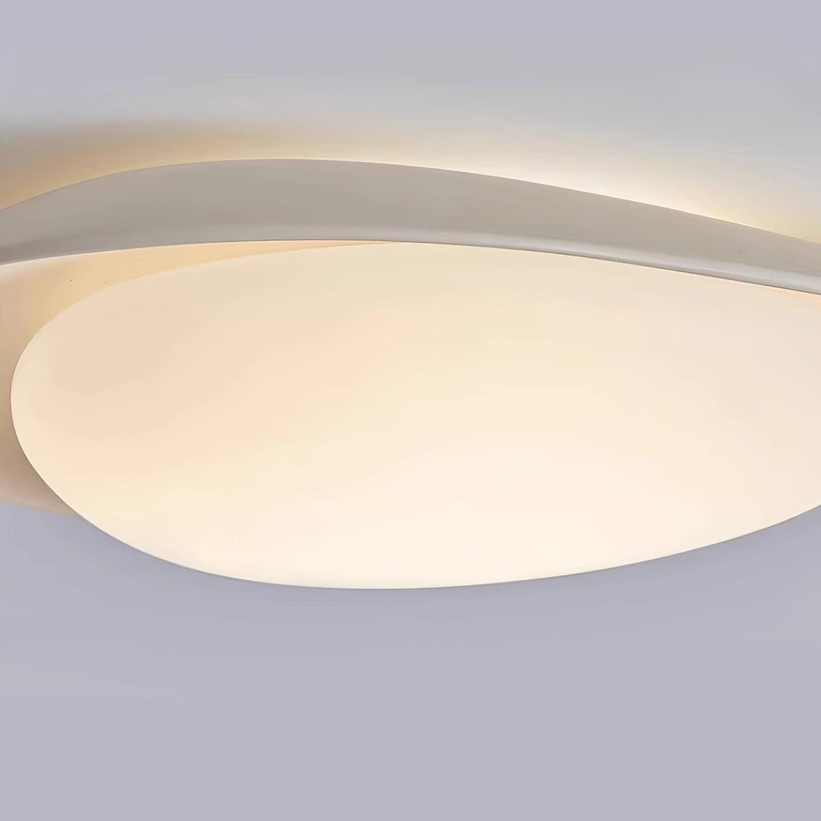 Aria Lampada da Soffitto Verde e Beige con Forma a Ciottolo