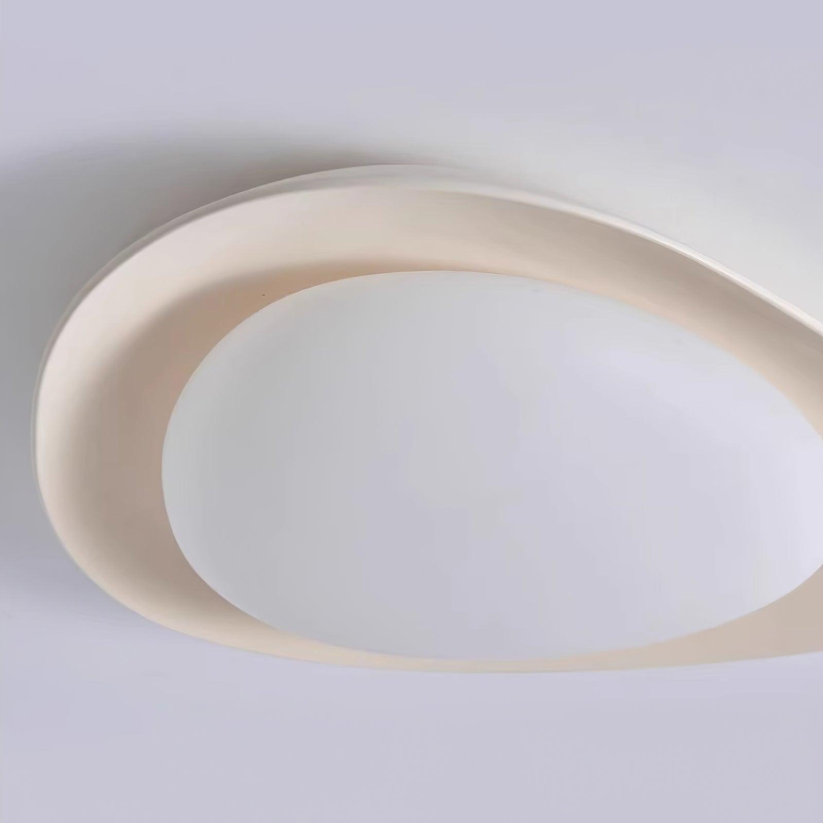 Aria Lampada da Soffitto Verde e Beige con Forma a Ciottolo