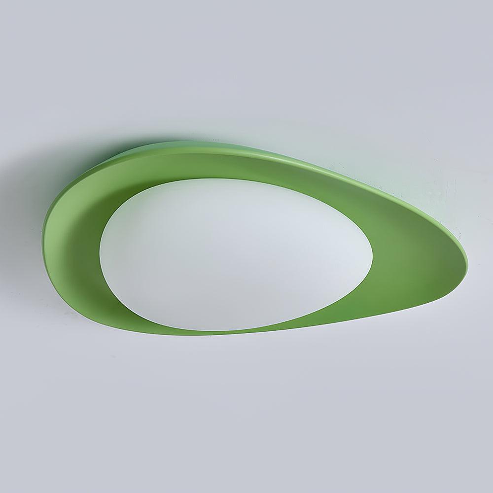 Aria Lampada da Soffitto Verde e Beige con Forma a Ciottolo