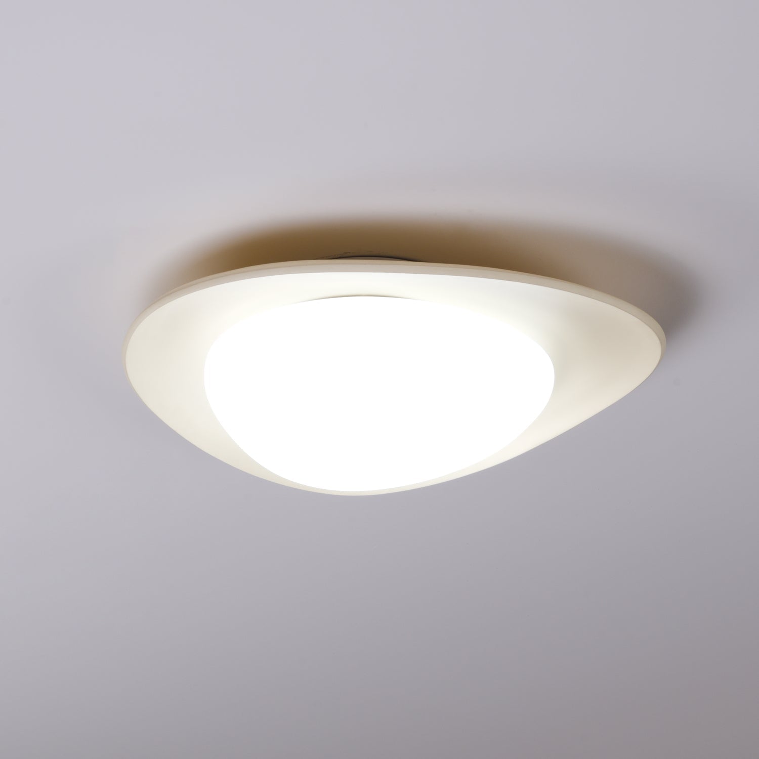 Aria Lampada da Soffitto Verde e Beige con Forma a Ciottolo