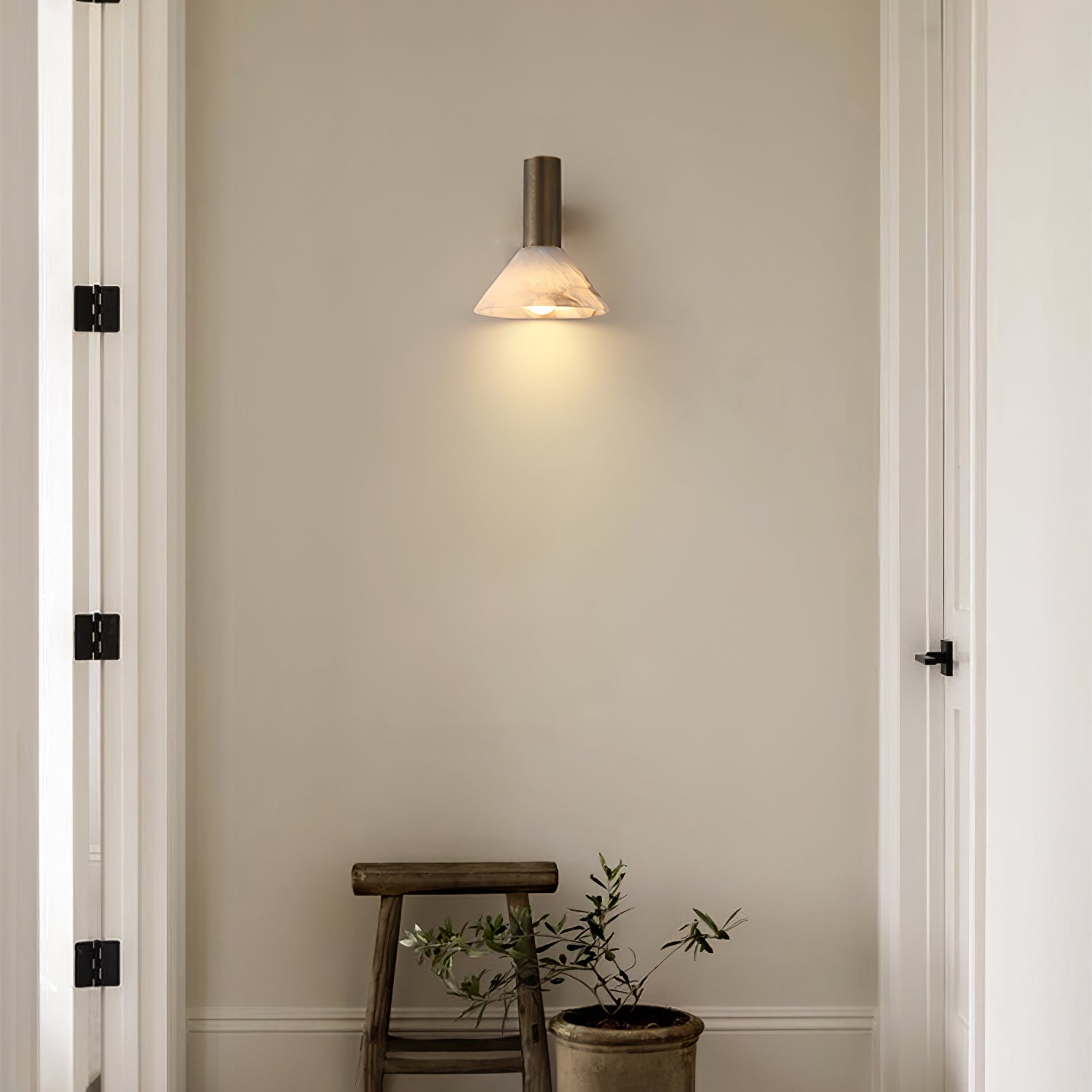 Eurnoria Cone Alabaster Wall Light - Neutralighting