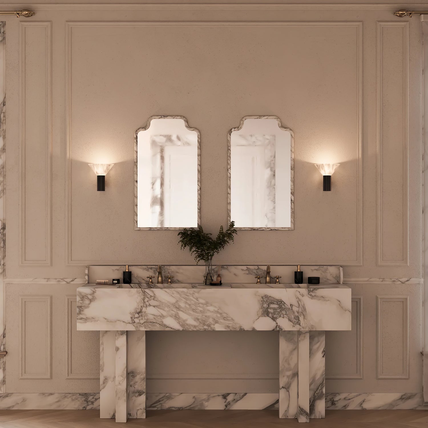 Eurnoria Cone Alabaster Wall Light - Neutralighting