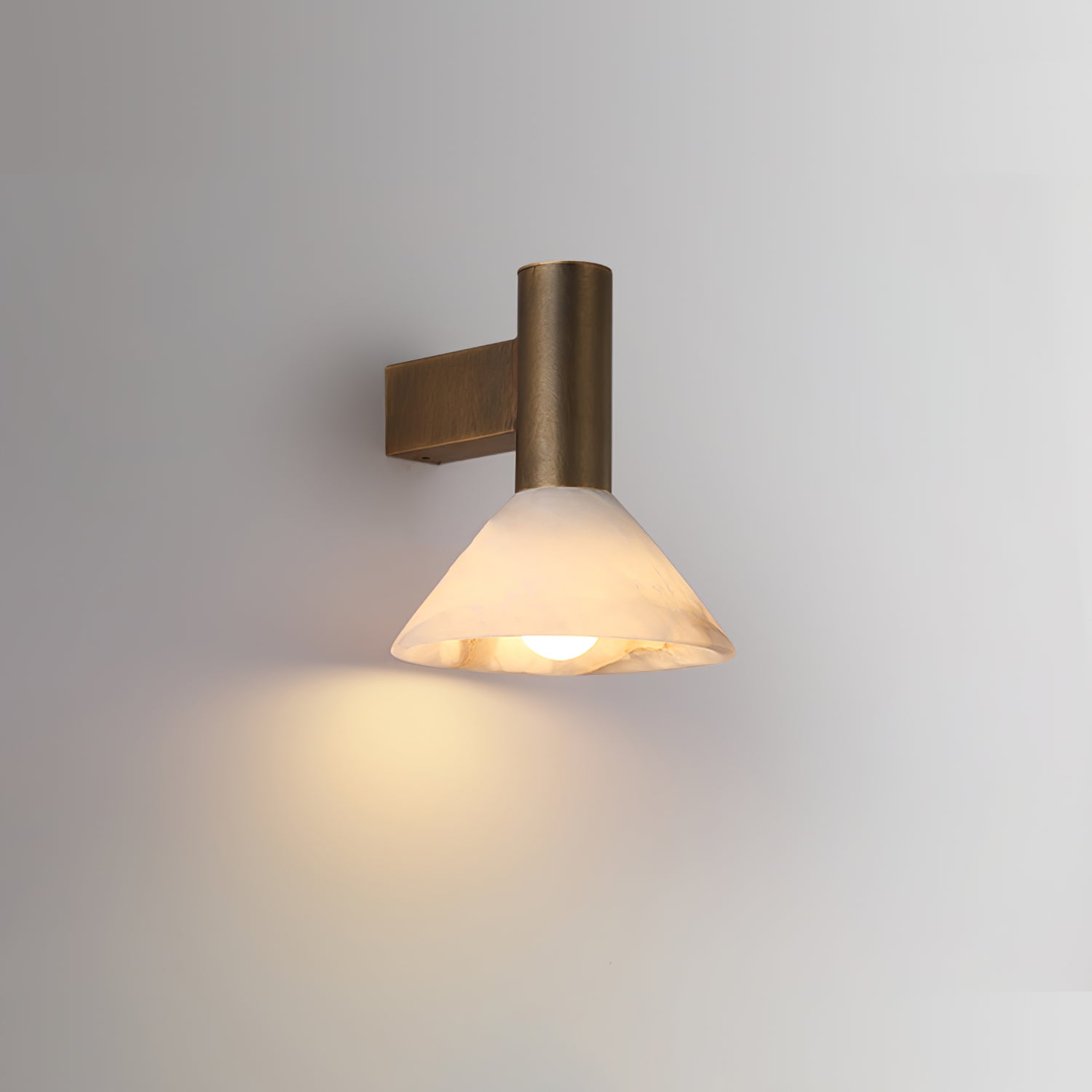 Eurnoria Cone Alabaster Wall Light - Neutralighting