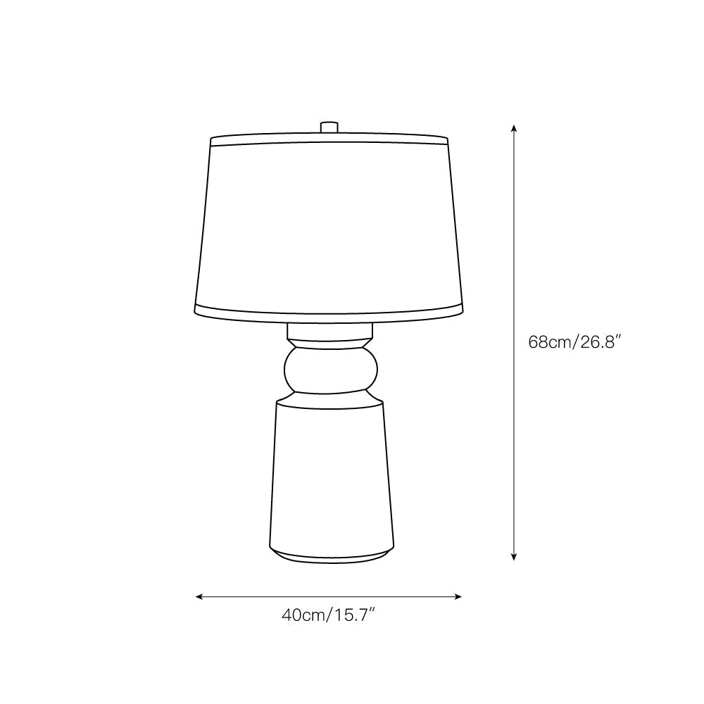 Totem Natural Wood Table Lamp - Lamp Copper