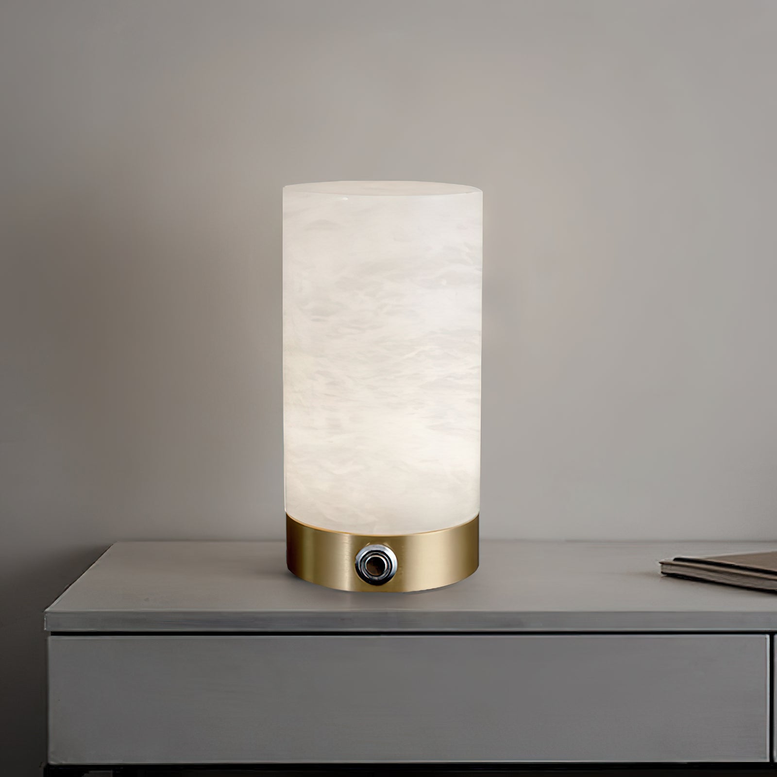Totem Alabaster Table Lamp (built-in battery) - Lamp Copper