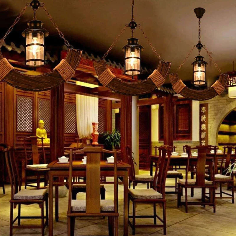 Epoch Decorativo Lampade a sospensione Legno Marrone Soggiorno