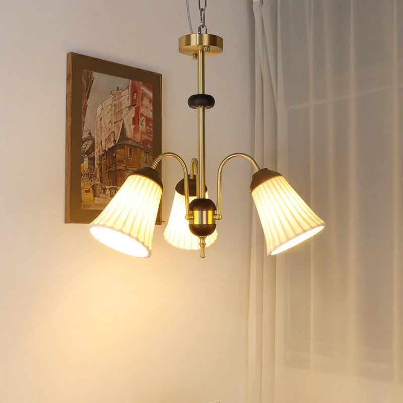 Arisha Retro LED Lux Lampadario Oro Metallo Sala da pranzo Camera da letto