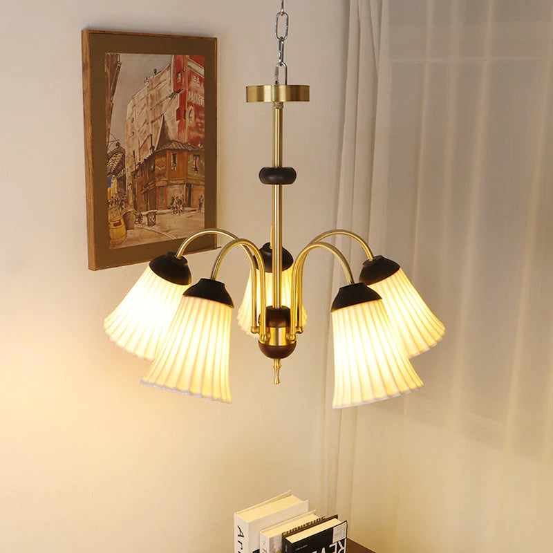 Arisha Retro LED Lux Lampadario Oro Metallo Sala da pranzo Camera da letto