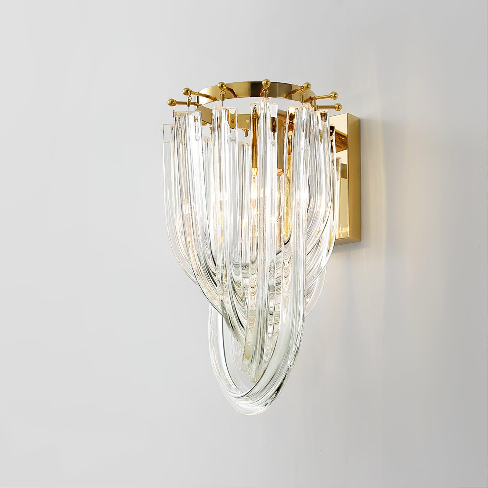 Aurora Wall Lamp Trevi Murano Glass Gold Modern Luxury - Neutralighting