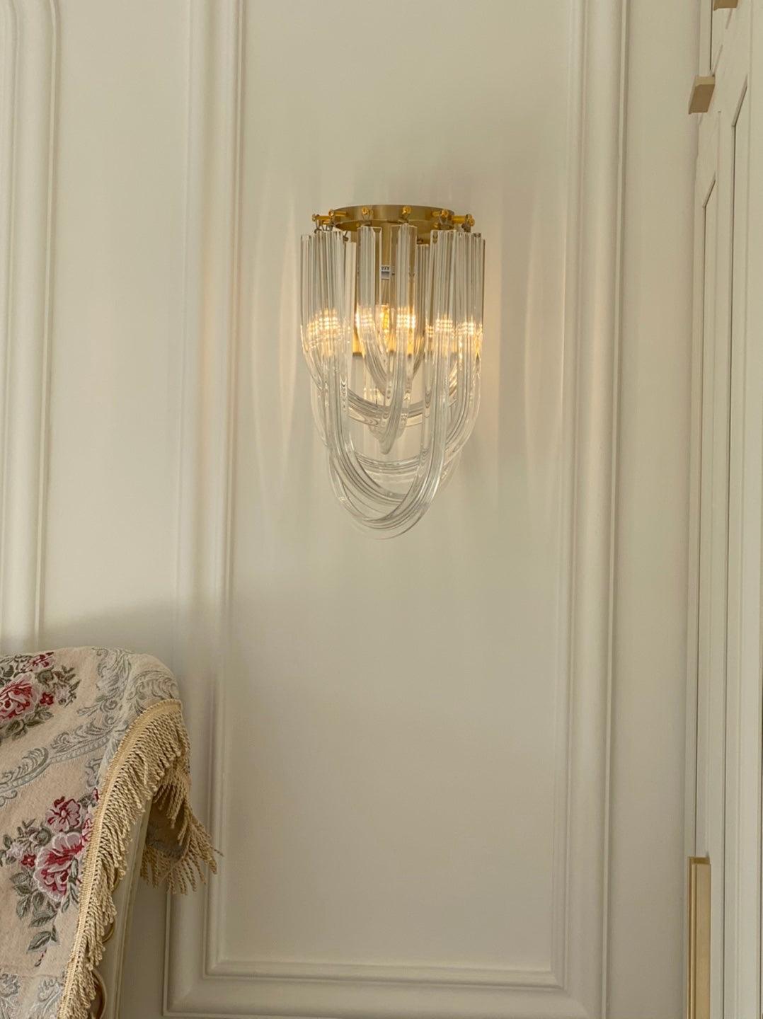 Aurora Wall Lamp Trevi Murano Glass Gold Modern Luxury - Neutralighting