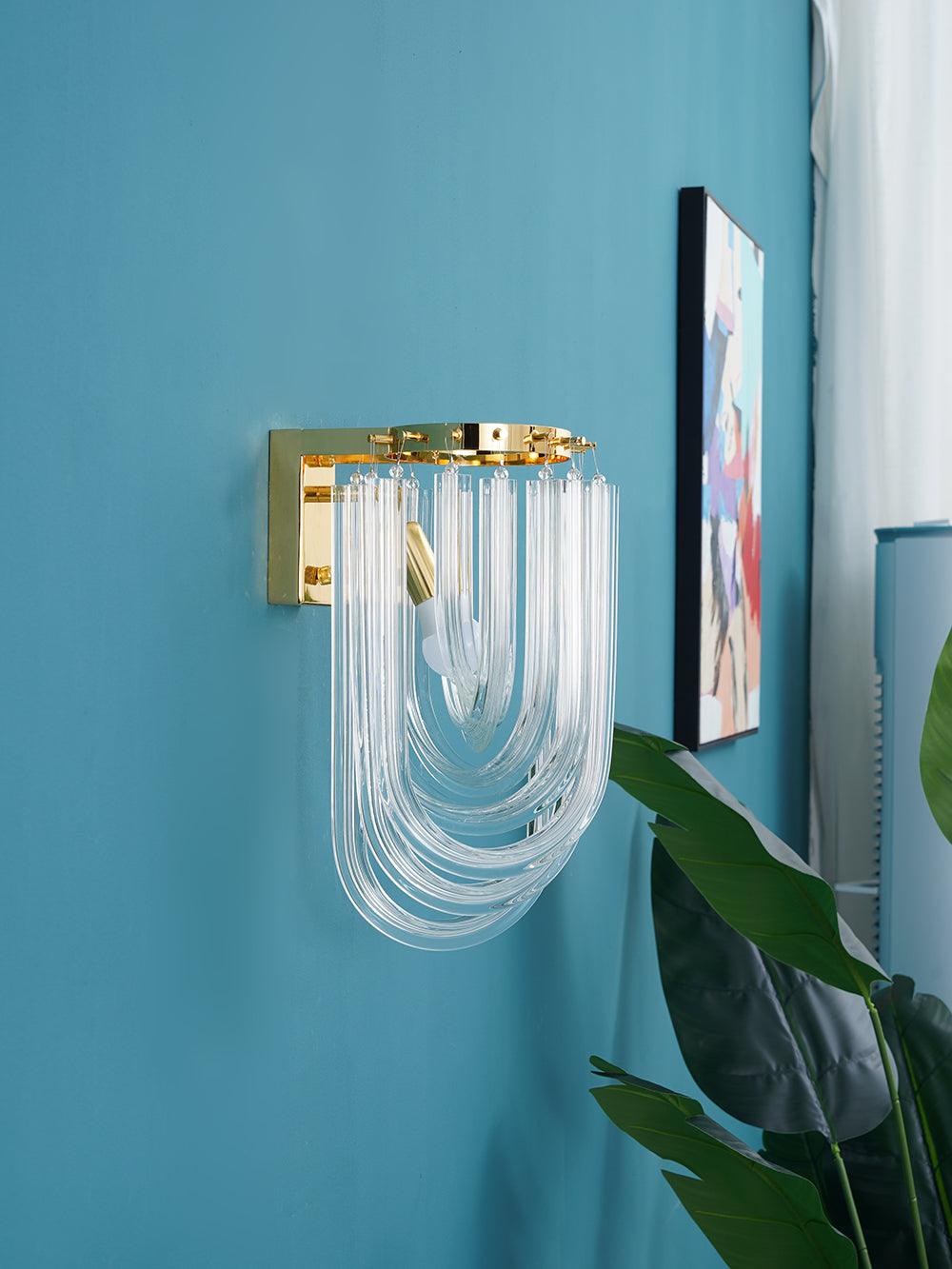Aurora Wall Lamp Trevi Murano Glass Gold Modern Luxury - Neutralighting