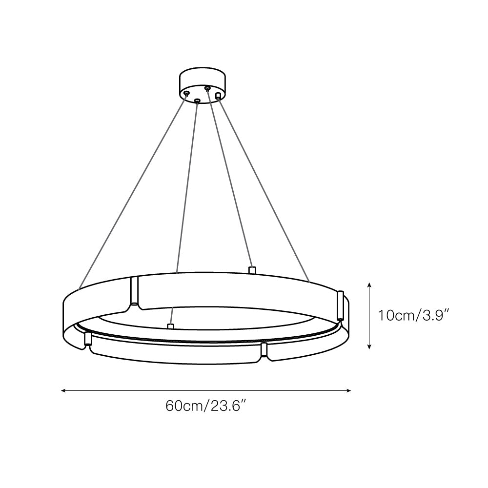 Alraeion Modern Minimalist Metal Chandelier - Lamp Copper