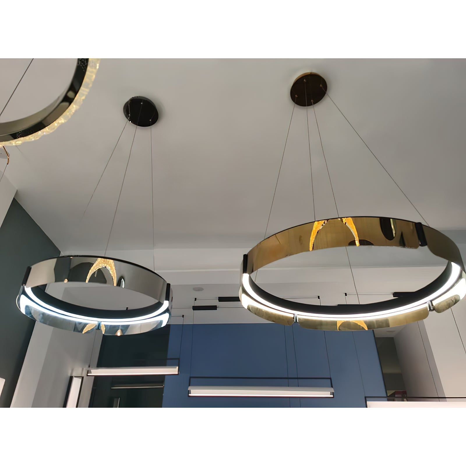 Alraeion Modern Minimalist Metal Chandelier - Lamp Copper