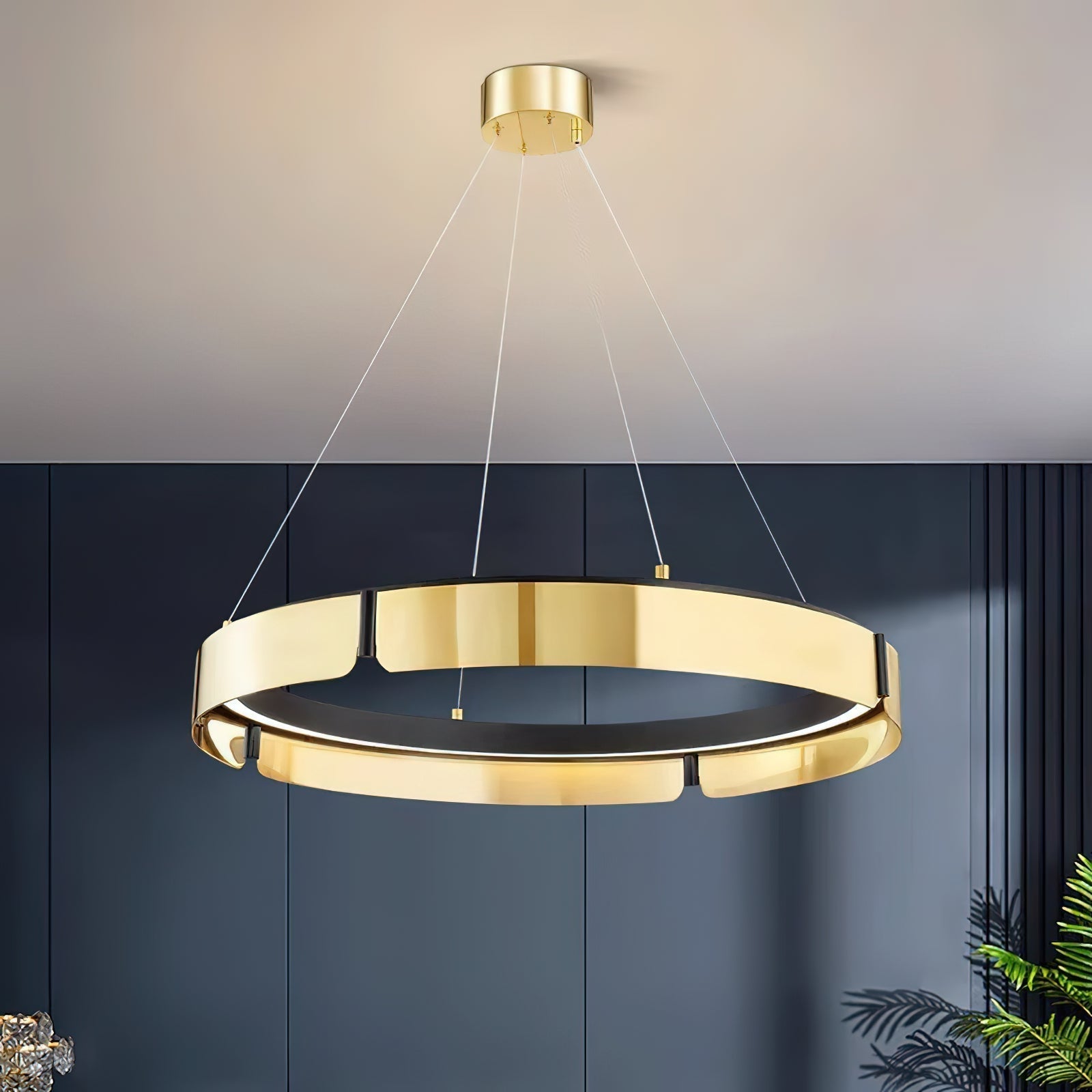 Alraeion Modern Minimalist Metal Chandelier - Lamp Copper