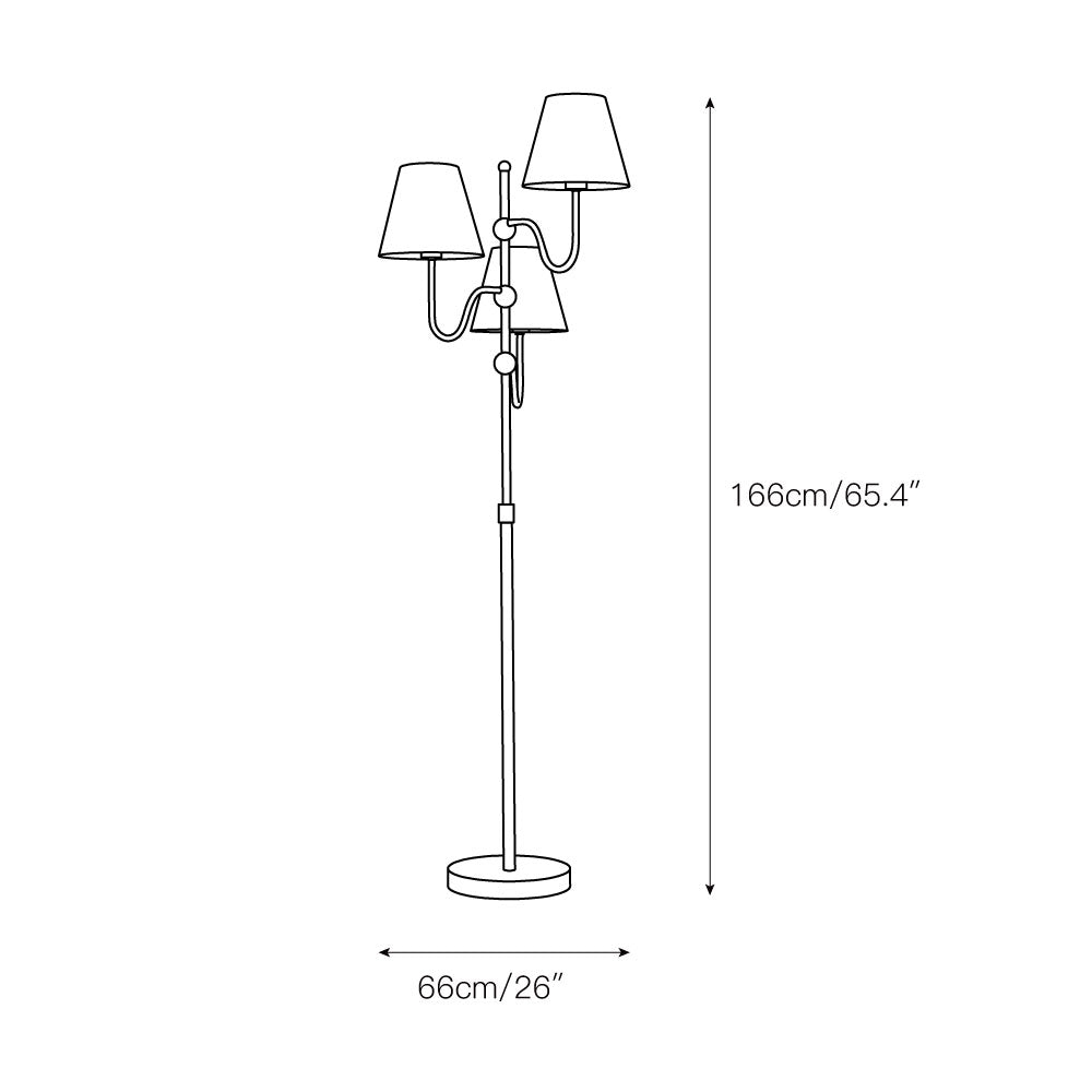 Triple Floor Lamp - Lamp Copper