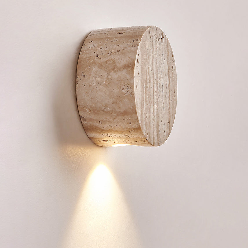 Izoren Classic Modern Minimalist Travertine Wall Lamp - Lamp Copper