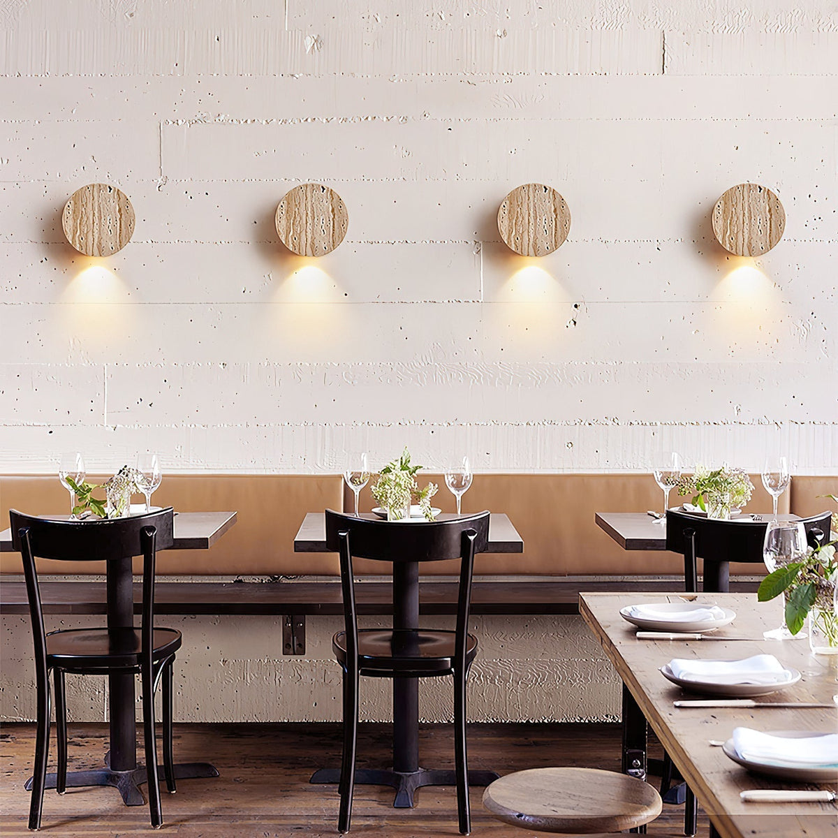 Izoren Classic Modern Minimalist Travertine Wall Lamp - Lamp Copper