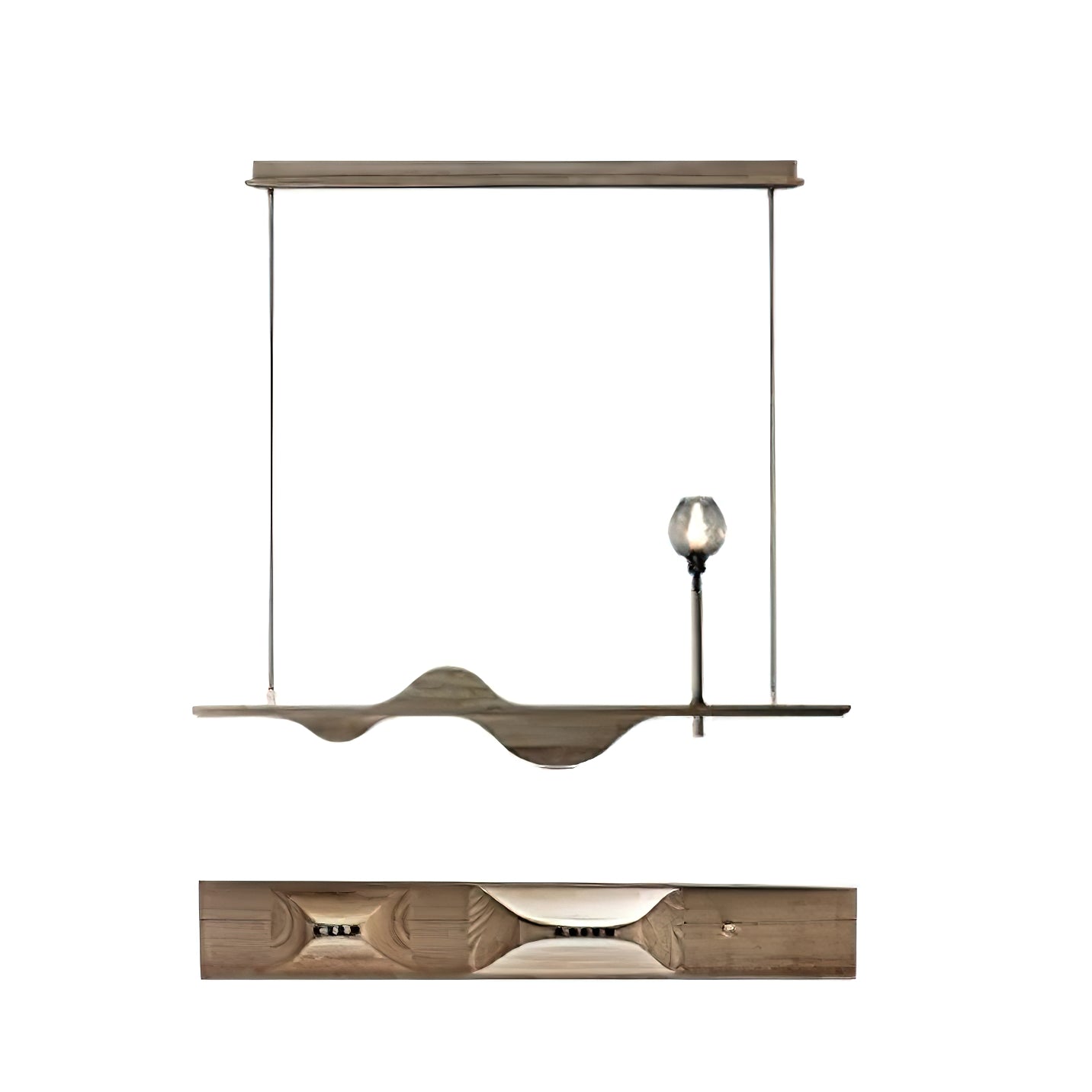 Cushais Wave Wood Pendant Light - Blowlighting