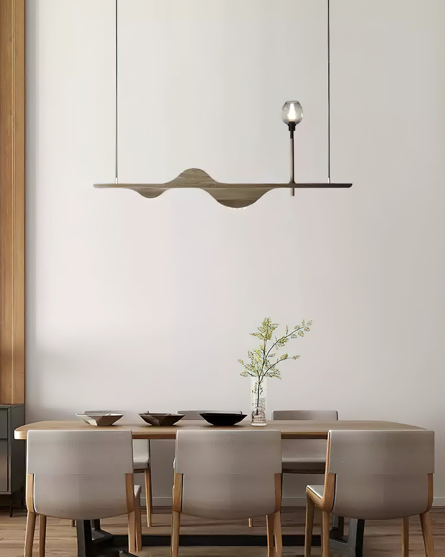 Cushais Wave Wood Pendant Light - Blowlighting