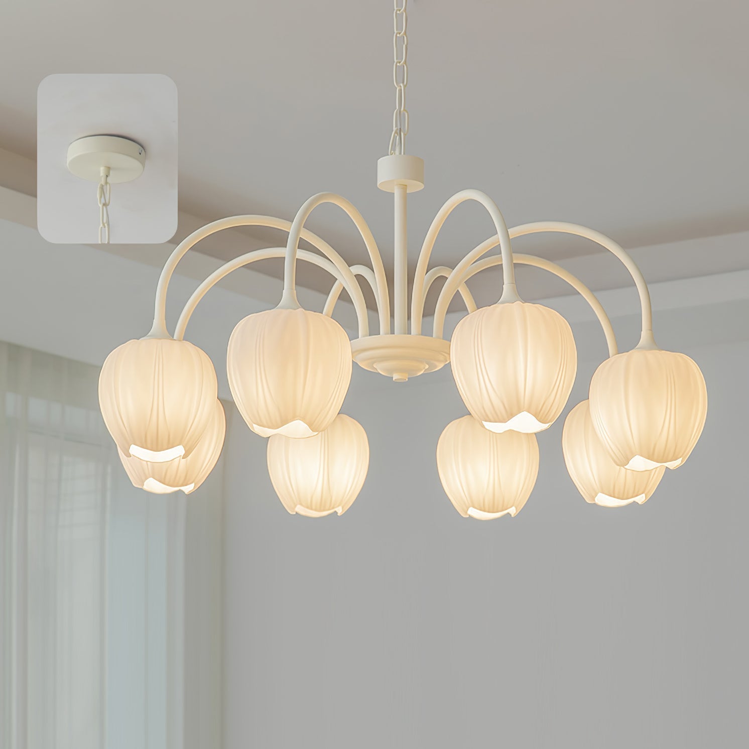 Aria Lampadari a Forma di Tulipano Fresco