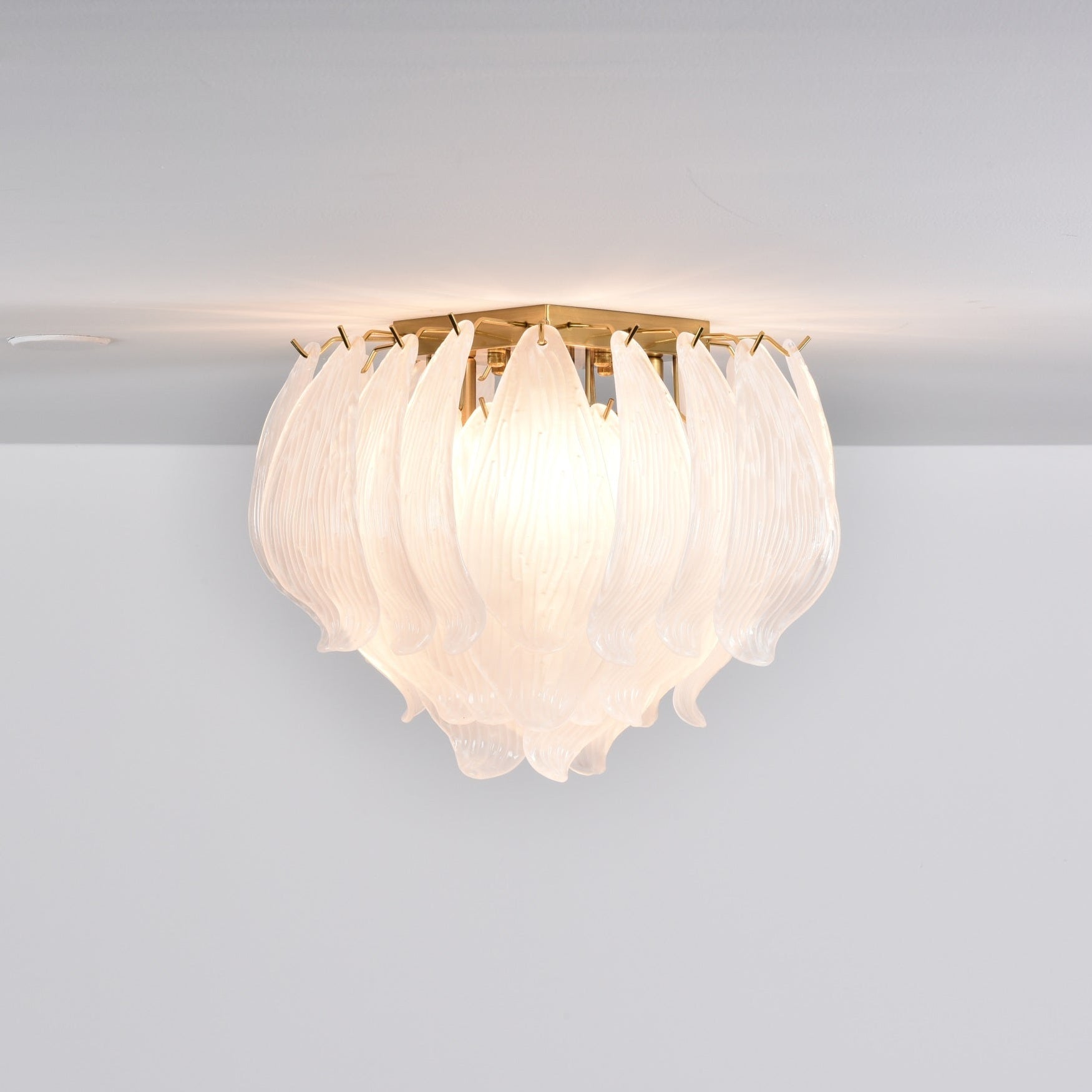 Aurora Ceiling Lamp Murano Petal Hand-Blown Glass Flushmount - Neutralighting