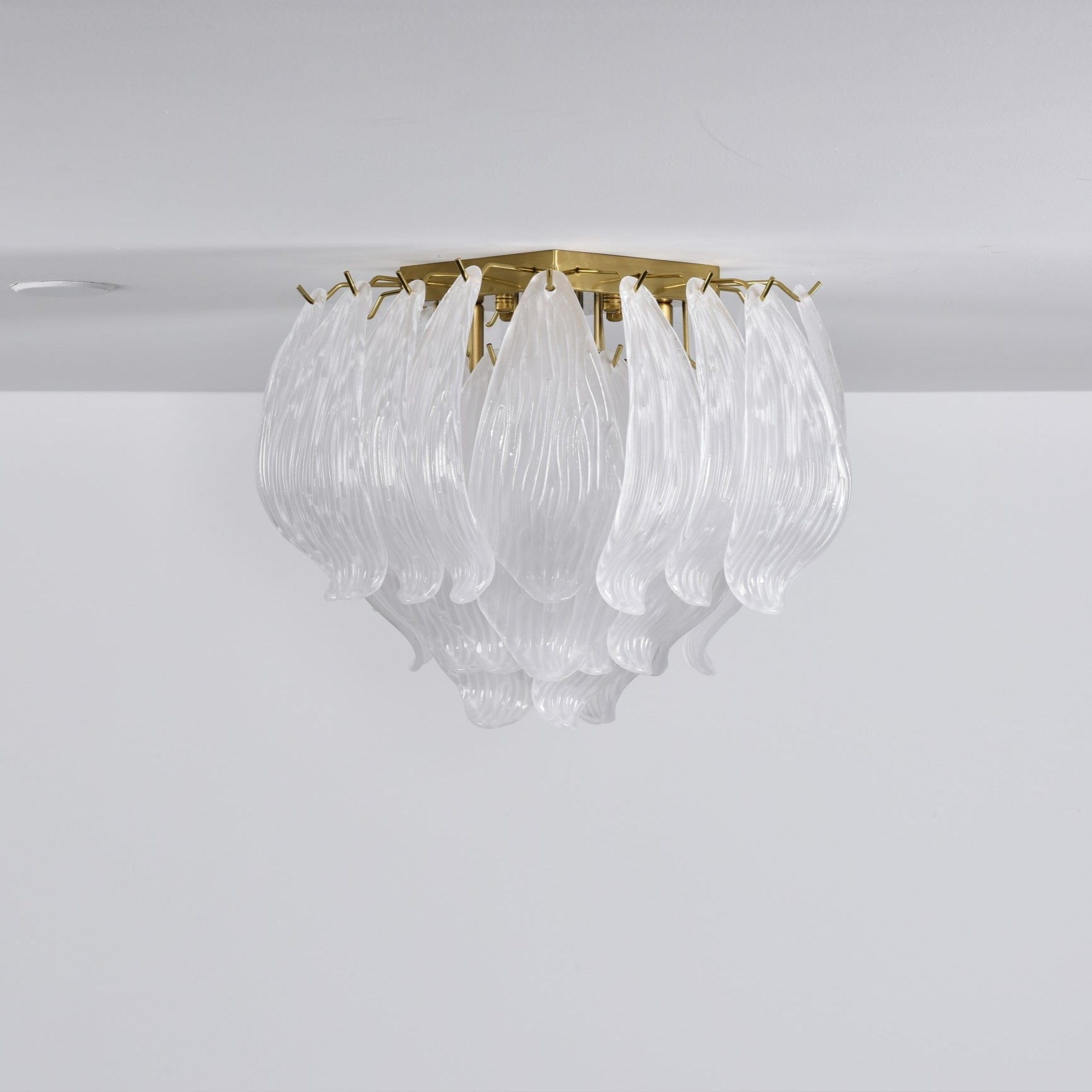 Aurora Ceiling Lamp Murano Petal Hand-Blown Glass Flushmount - Neutralighting