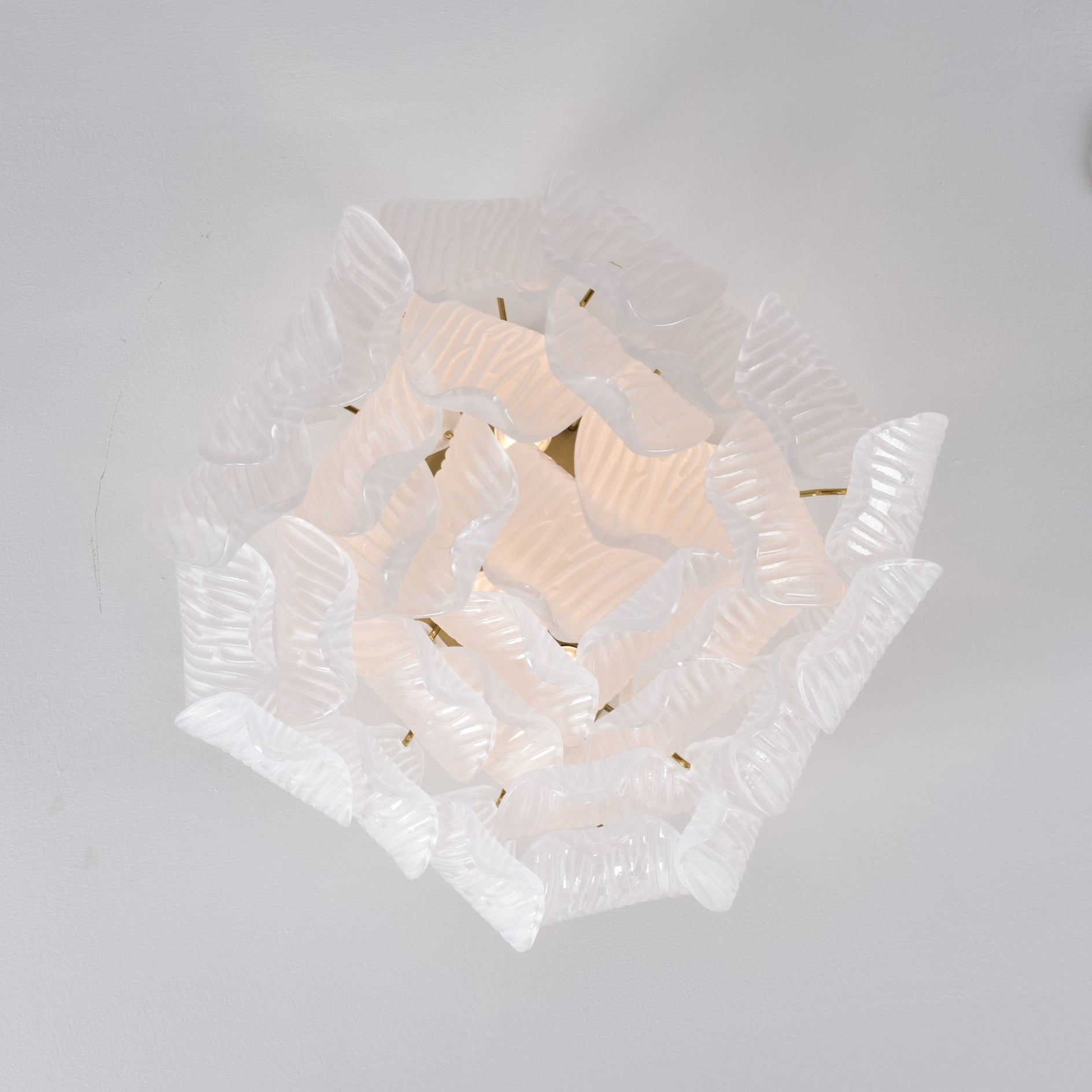 Aurora Ceiling Lamp Murano Petal Hand-Blown Glass Flushmount - Neutralighting