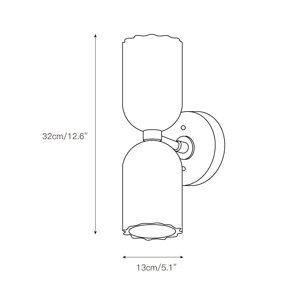 Uraeeth Modern Minimalist Double Brass Alabaster Wall Lamp - Lamp Copper