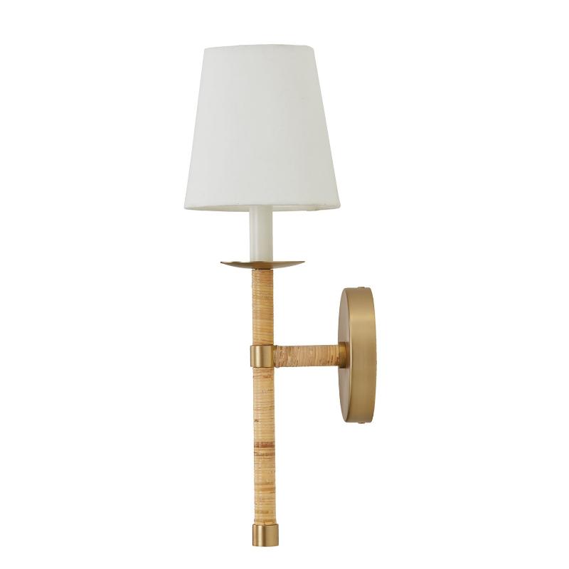 Conoror Elegance Vintage Brass Fabric Wall Lamp - Lamp Copper