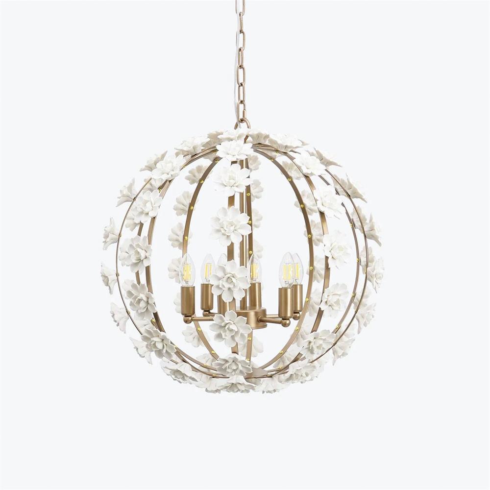 Syloran Postmodern Luxury Globe Ceramics Chandelier - Lamp Copper