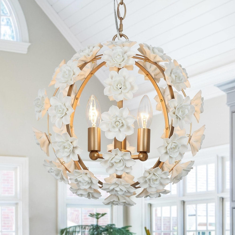 Syloran Postmodern Luxury Globe Ceramics Chandelier - Lamp Copper