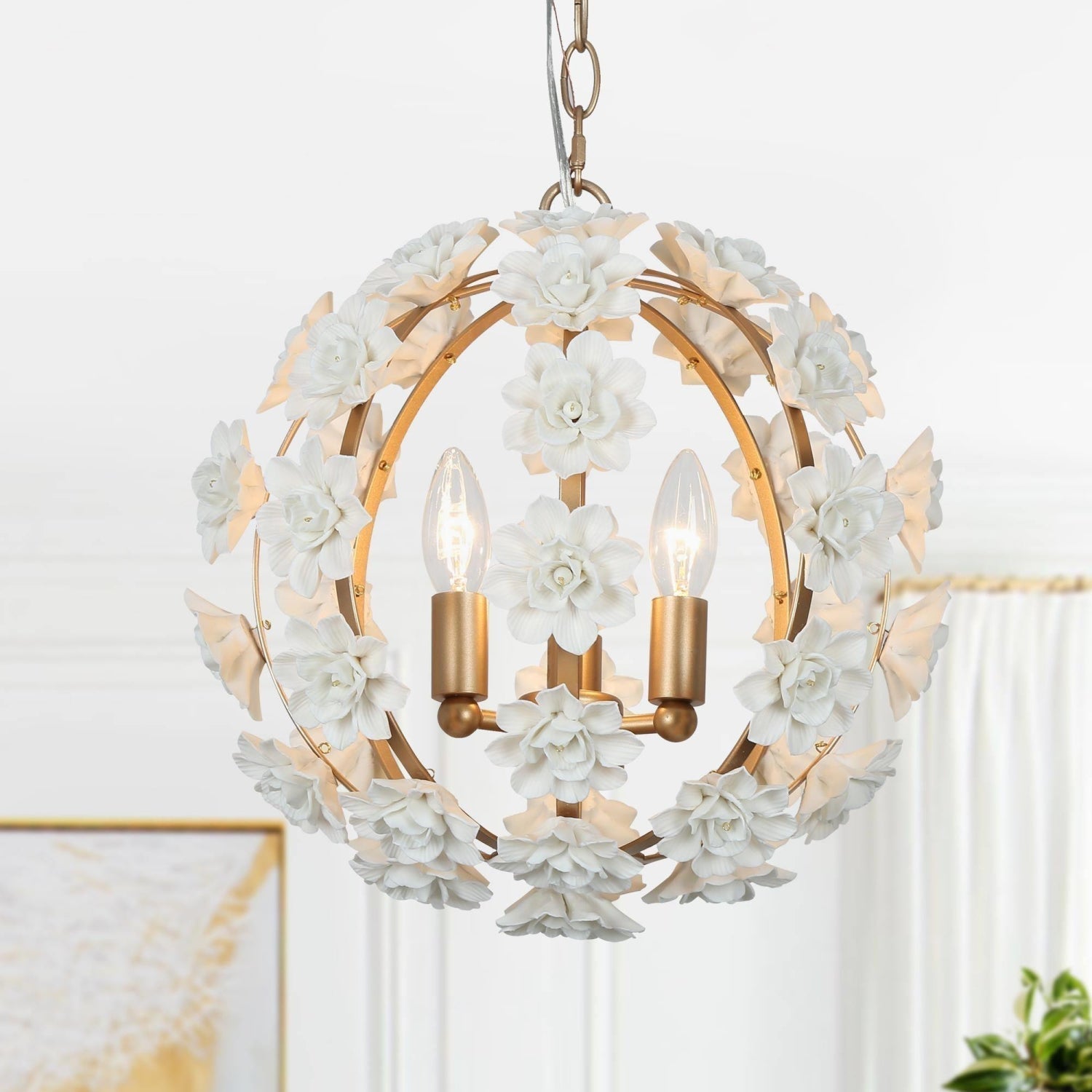 Syloran Postmodern Luxury Globe Ceramics Chandelier - Lamp Copper