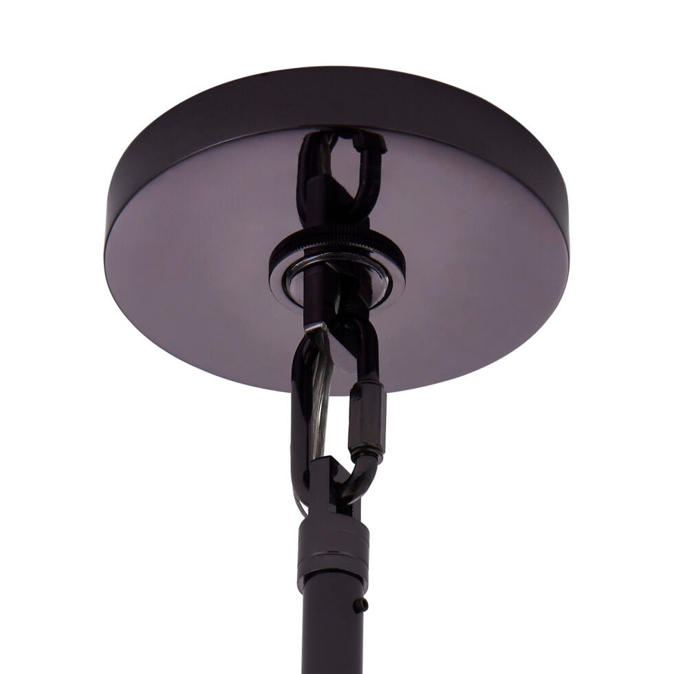 Aurora Chandelier Large Amber Glass Disc Fish Scale Brass - Neutralighting