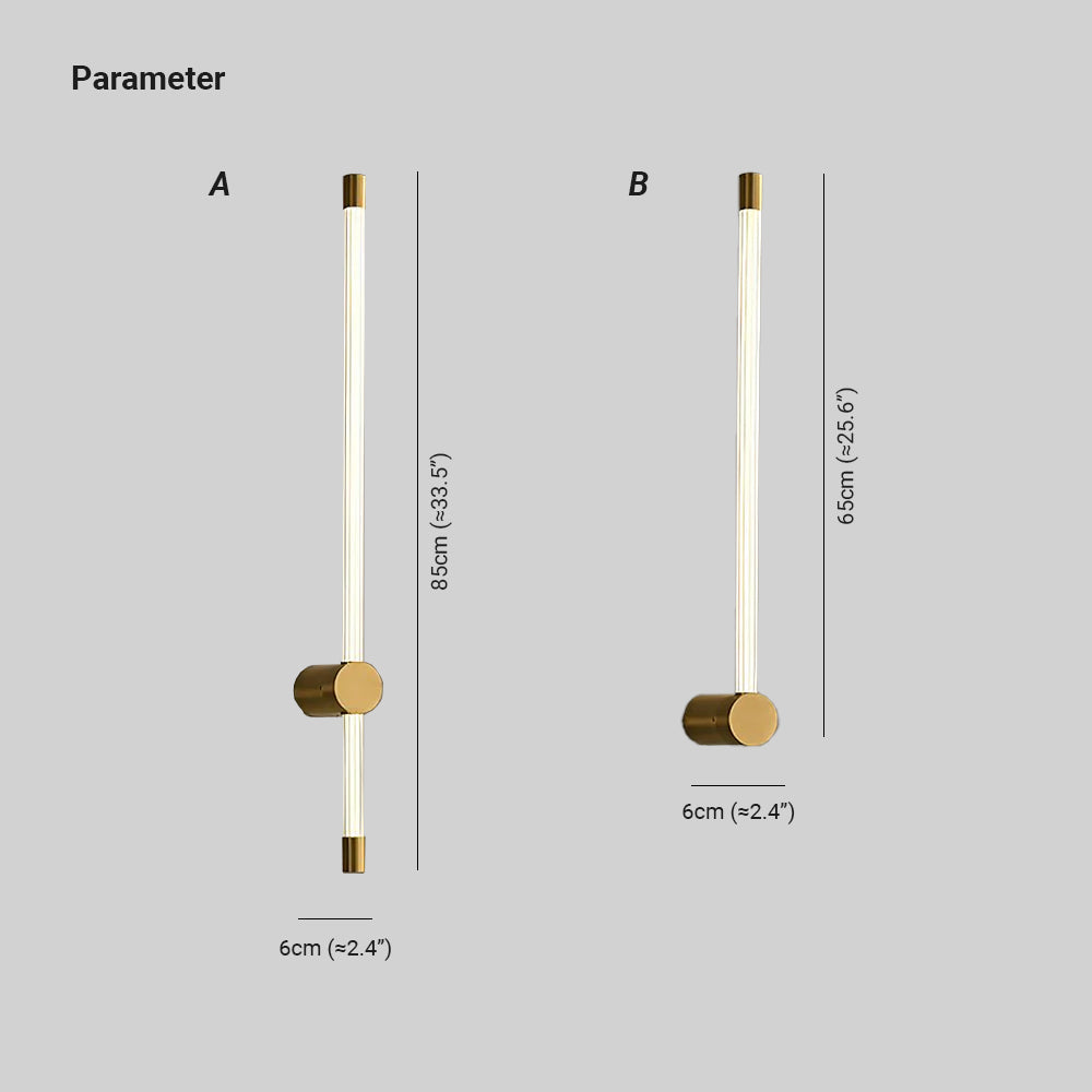 Arisha Lampada da Parete Lineare LED Oro