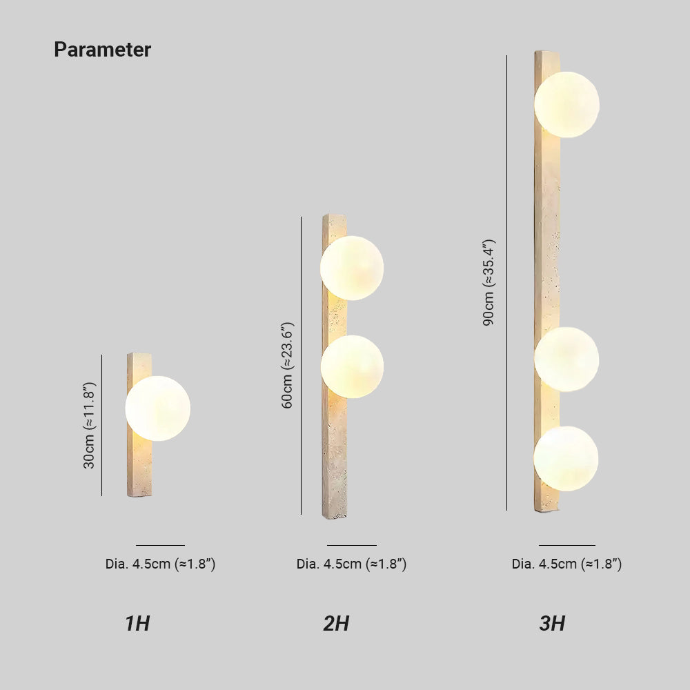 Zoshaira Applique Travertino Contemporanea Illuminazione